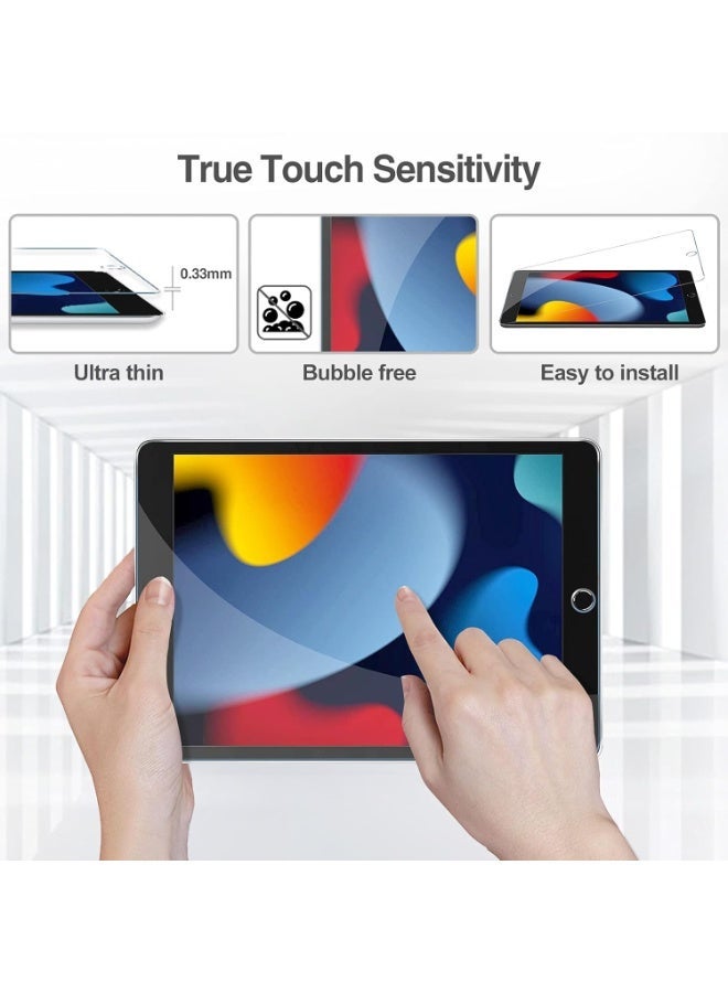 لاصقة حماية للشاشة من الزجاج المقوى لجهاز أبل آيباد (2019) بشاشة قياس 10.2 بوصات شفاف - Image 3